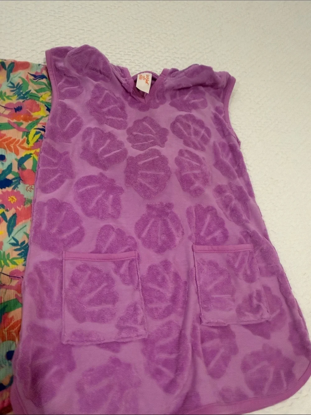 Cat & Jack Purple Floral Terry Tank and Multicolor Tropical Print Tank Set